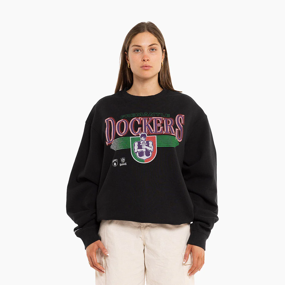 Fremantle Dockers Mitchell & Ness Adults Underscore Crew Neck Sweater - Image 7