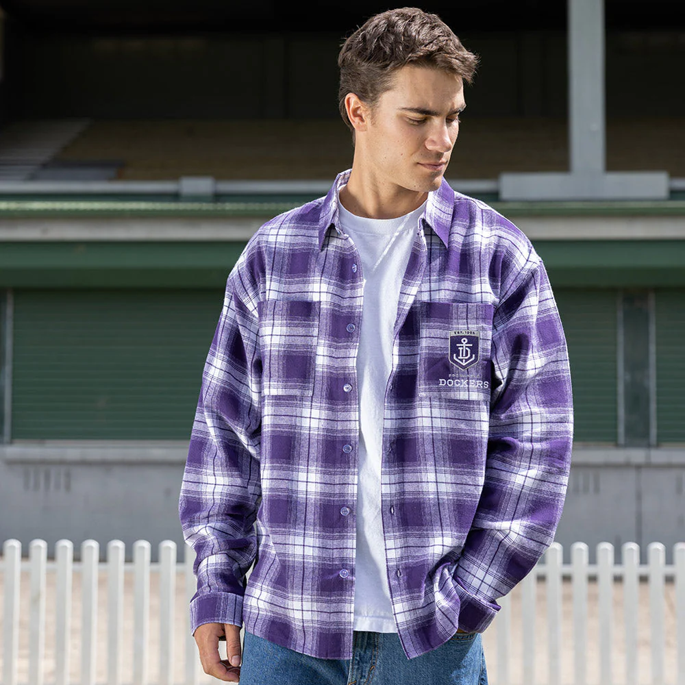 Fremantle Dockers Mens Check Flannel Shirt - Image 9