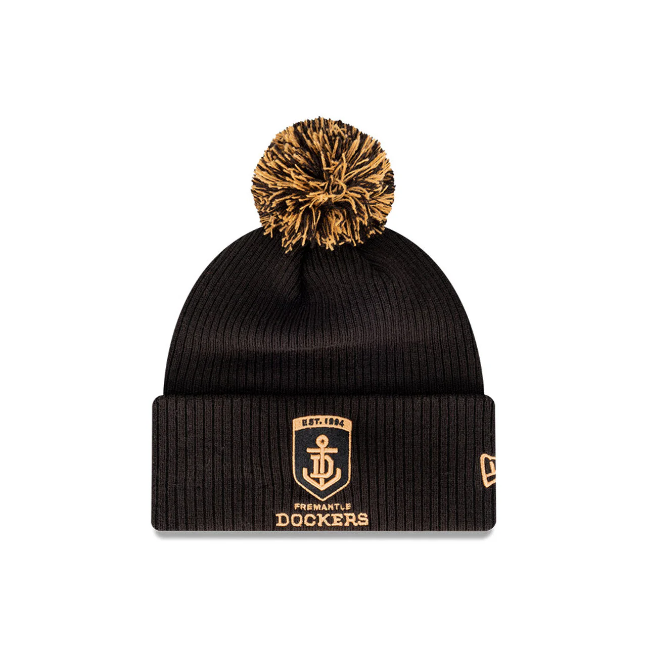 Fremantle Dockers New Era Black Wheat Knitted Beanie
