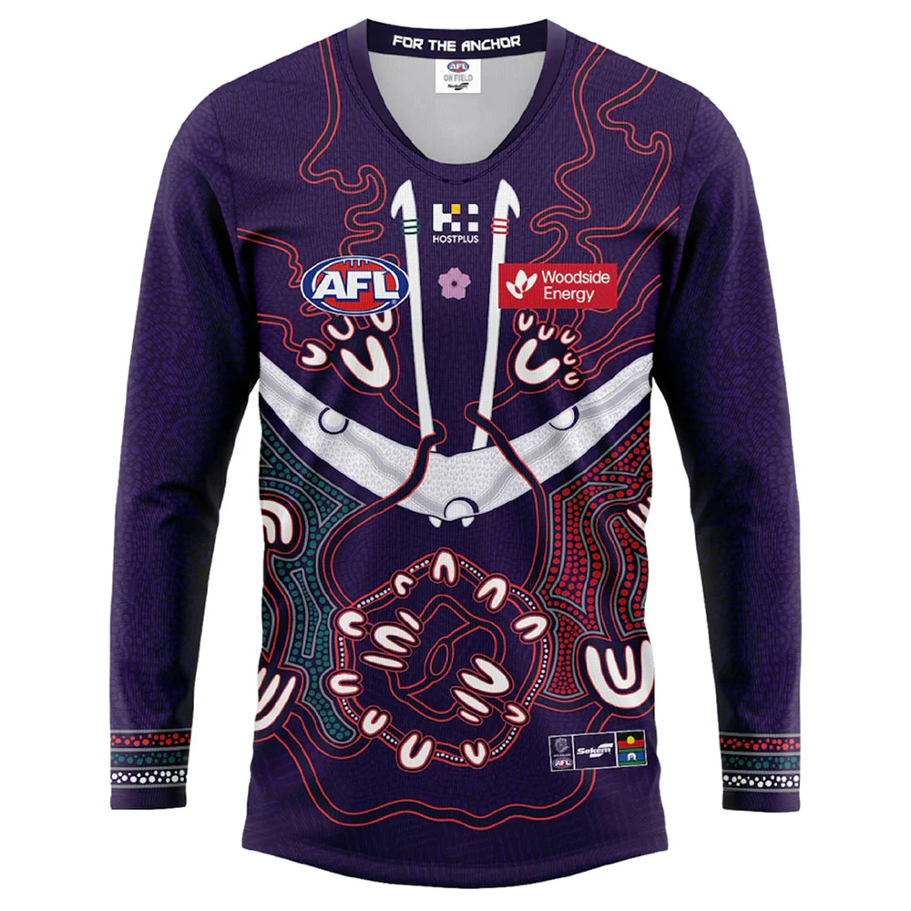 Fremantle Dockers 2024 Authentic Mens Indigenous Long Sleeve Home Guernsey