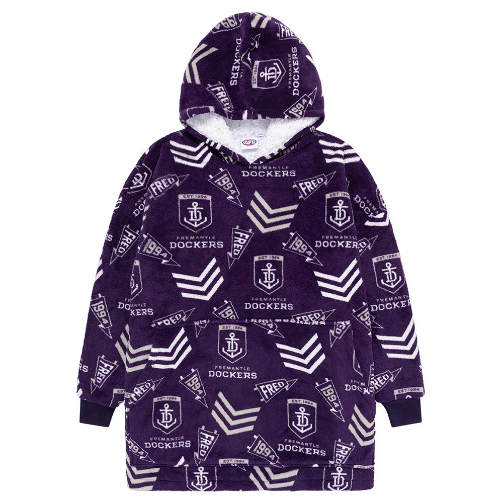 Fremantle Dockers Adult Sherpie Oversized Fleece Hoodie - Image 11