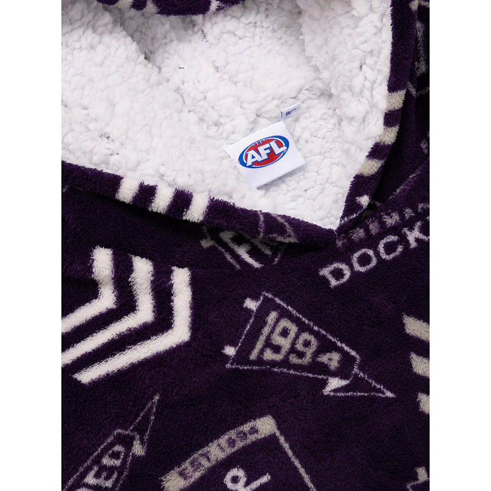 Fremantle Dockers Adult Sherpie Oversized Fleece Hoodie - Image 3