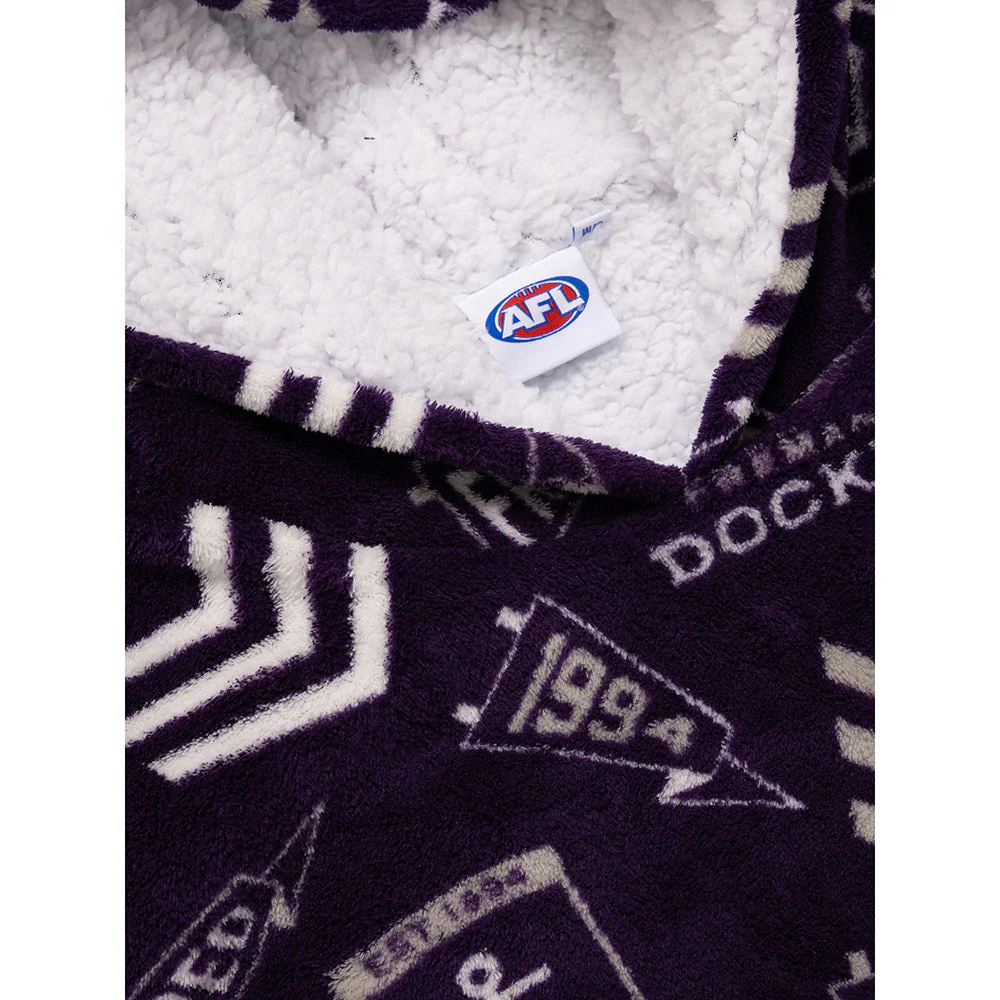 Fremantle Dockers Adult Sherpie Oversized Fleece Hoodie - Image 6