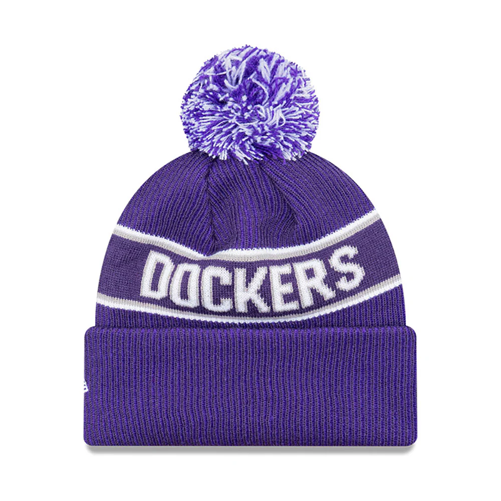 Fremantle Dockers New Era Wordmark Stripe Beanie - Image 2