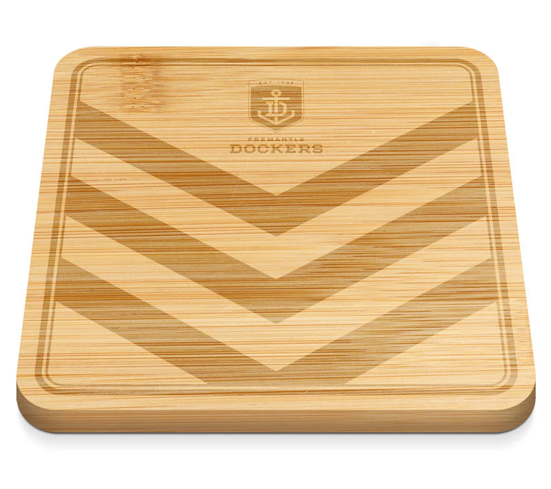 Fremantle Dockers 35cm Square Bamboo Cheese Board