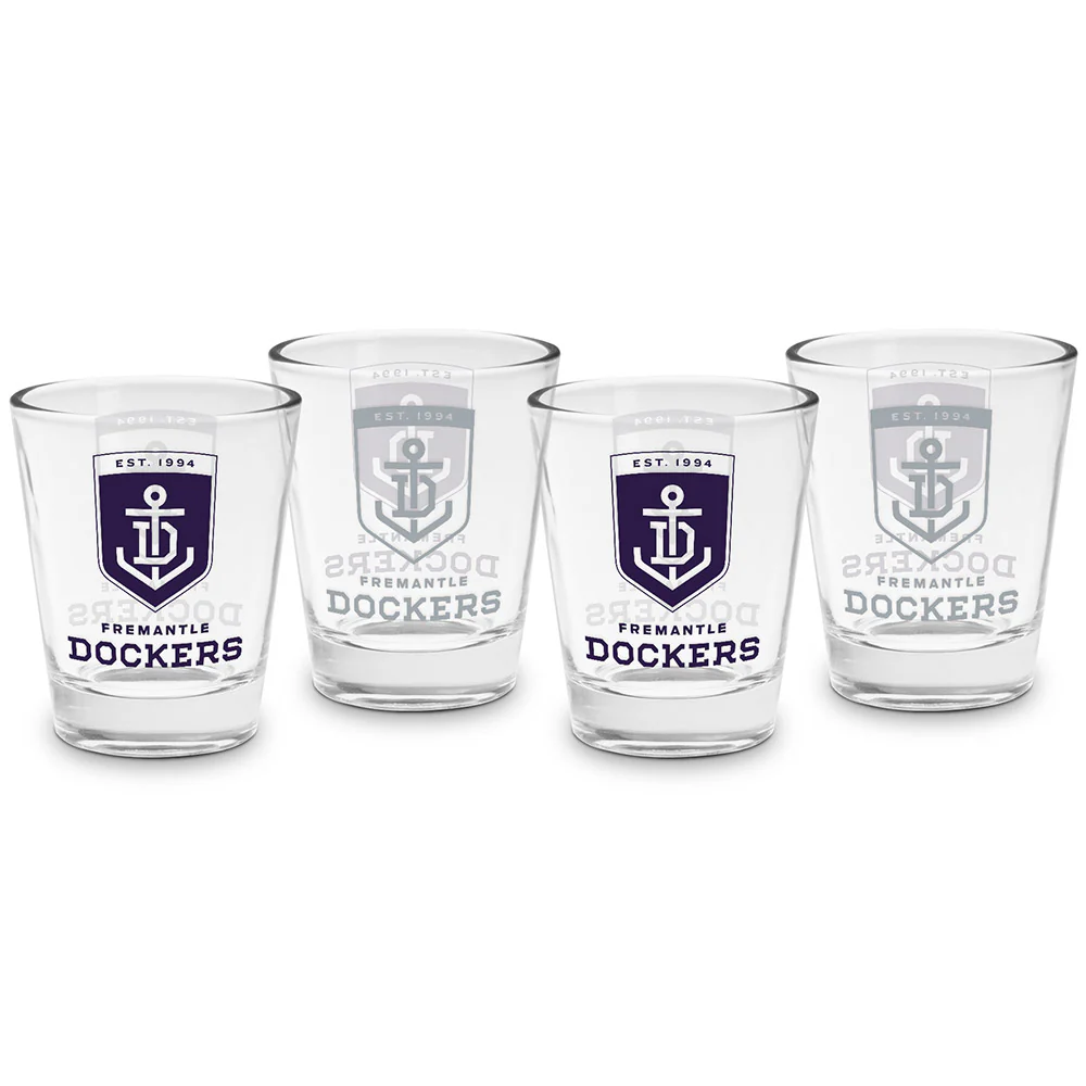 Fremantle Dockers 4 Pack Shot Glass