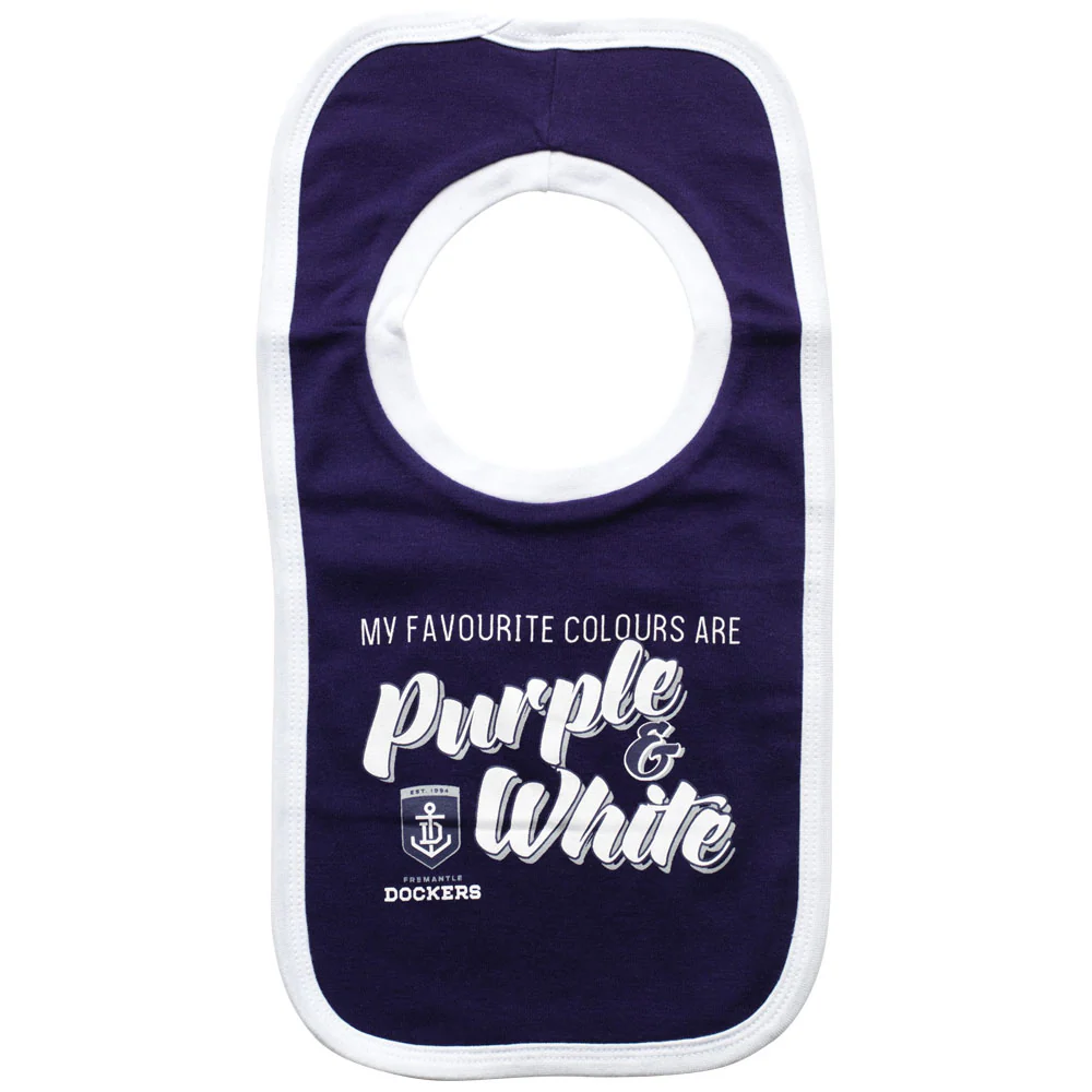 Fremantle Dockers Babies 2 Pack Bib Set