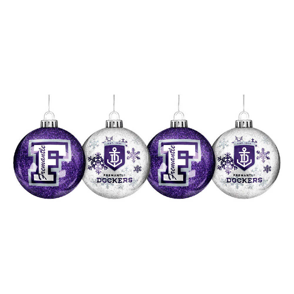 Fremantle Dockers Glitter Baubles - Image 2