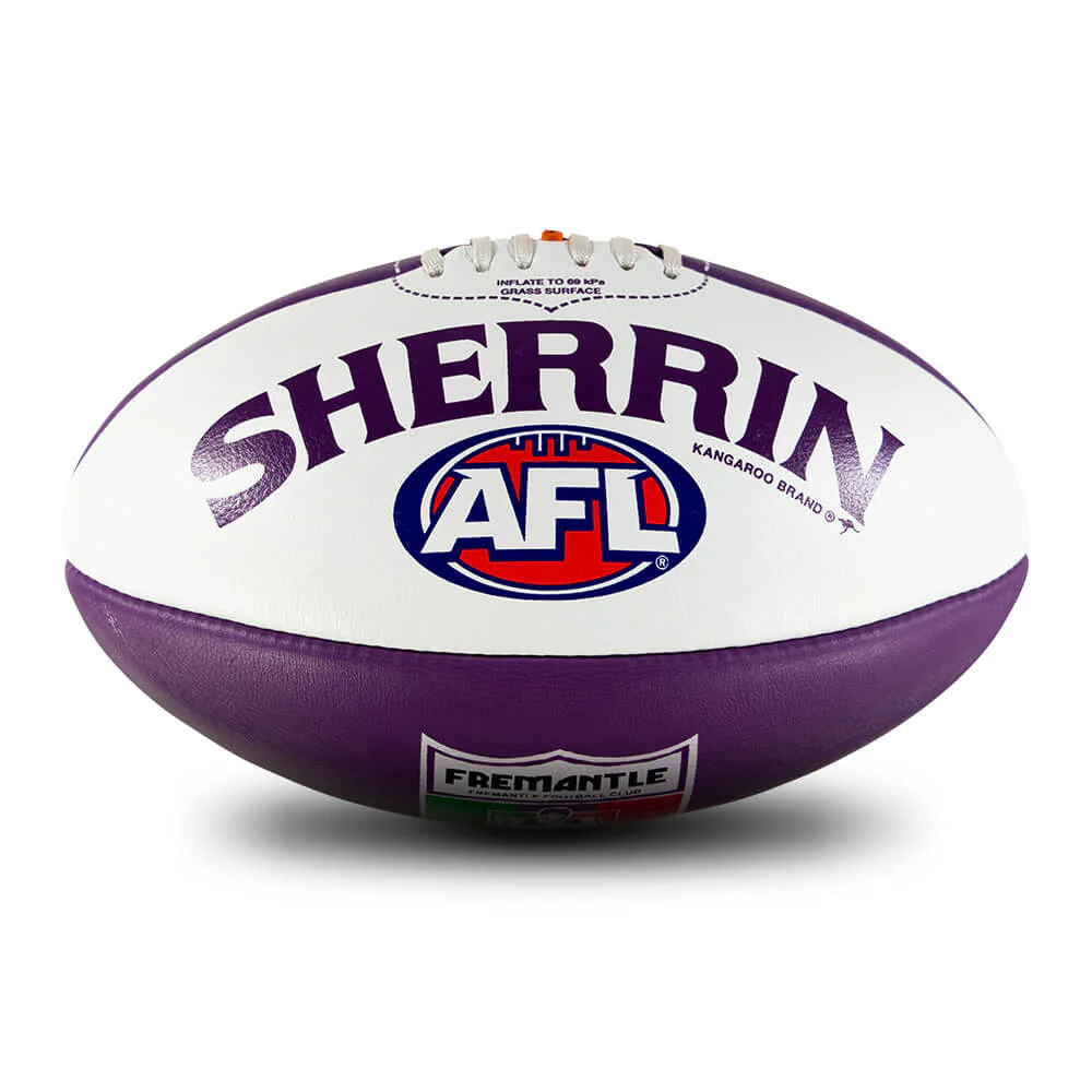 Fremantle Dockers Leather Football - Size 5 - Image 2