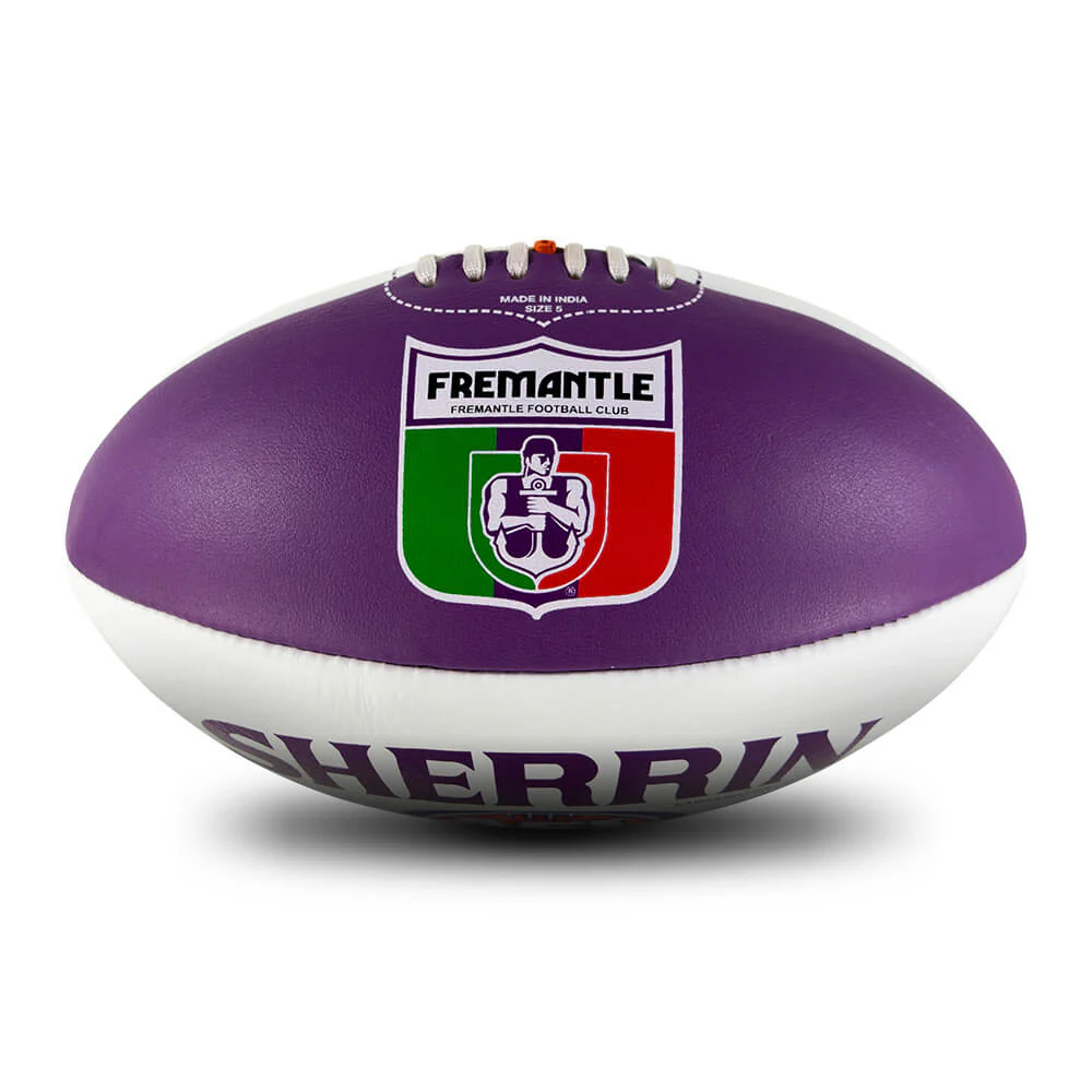 Fremantle Dockers Leather Football - Size 5 - Image 5