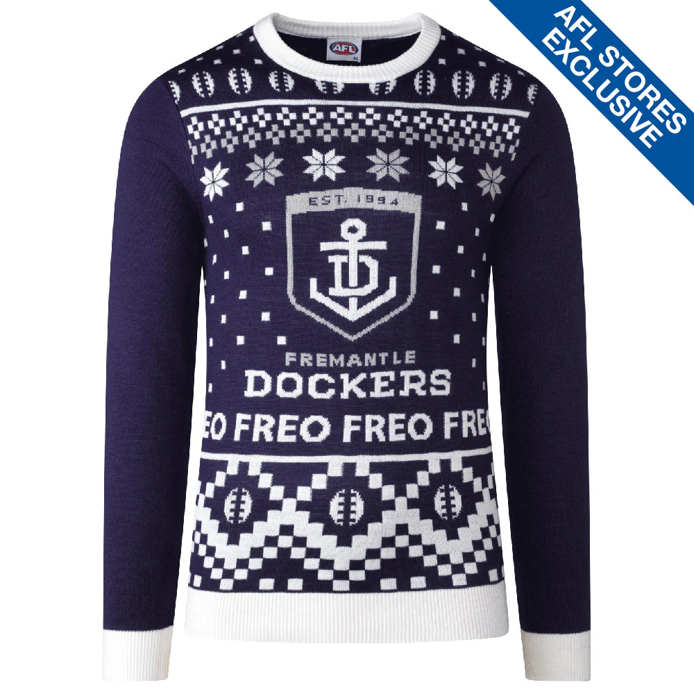 Fremantle Dockers Mens Ugly Christmas Sweater