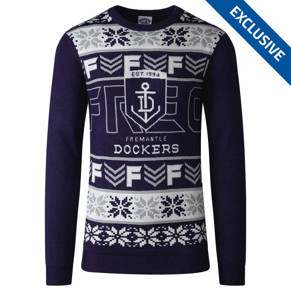 Fremantle Dockers Mens Ugly Christmas Sweater