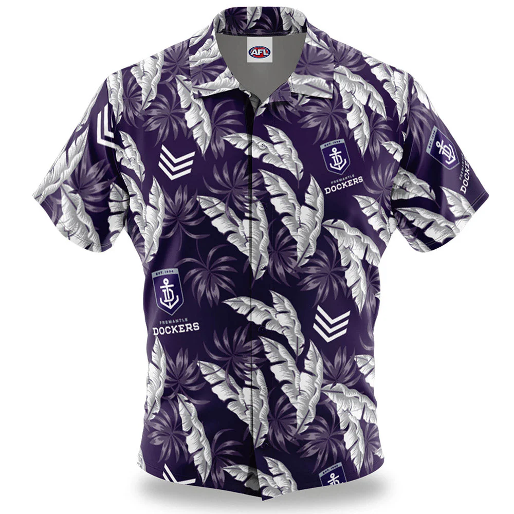 Fremantle Dockers Paradise Hawaiian Shirt - Image 3