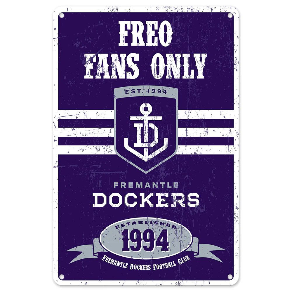 Fremantle Dockers Retro Metal Sign