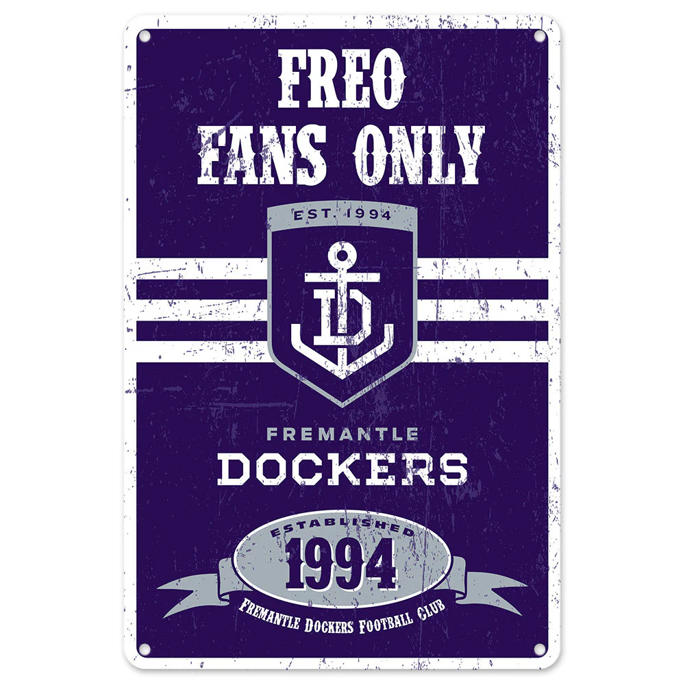Fremantle Dockers Retro Metal Sign - Image 2