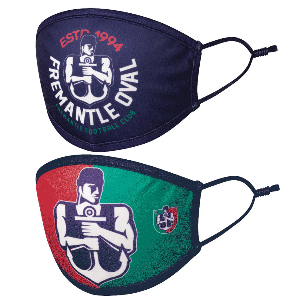 Fremantle Dockers Set Of 2 Face Masks - Image 2
