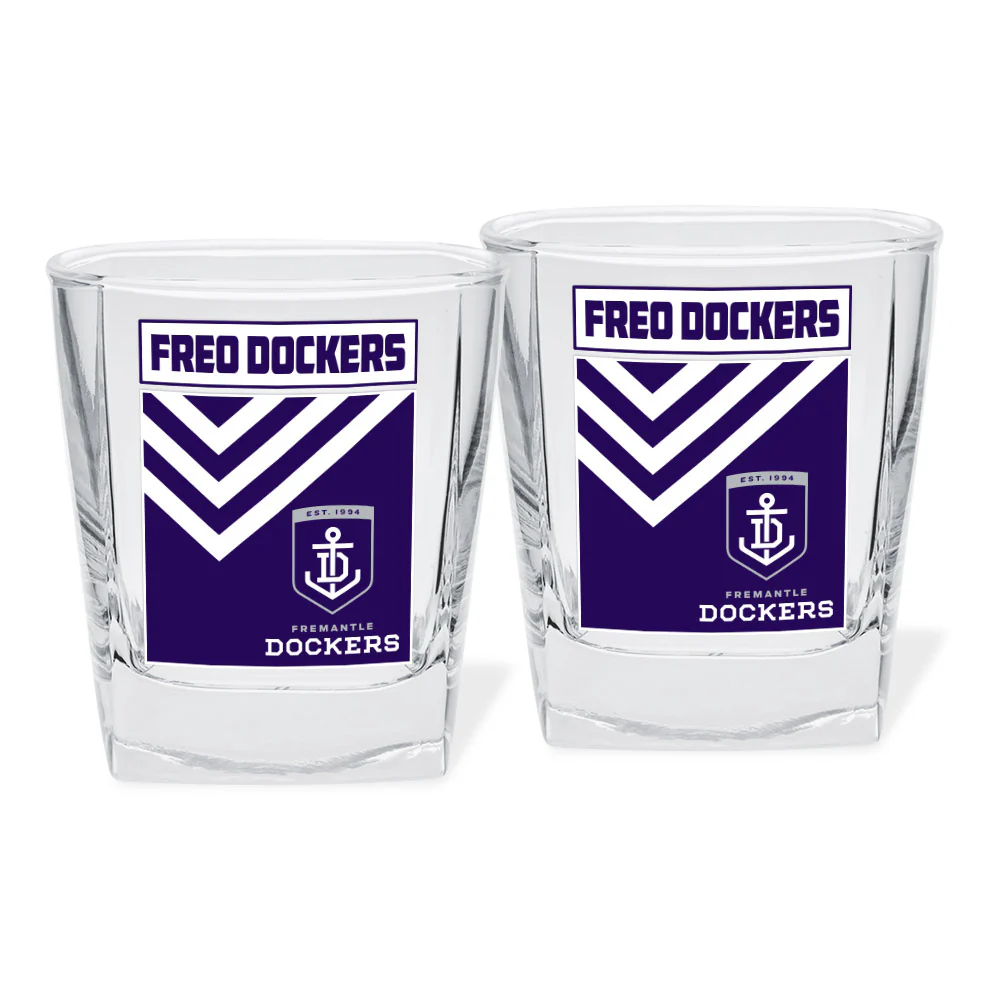 Fremantle Dockers Set Of 2 Spirit Glasses