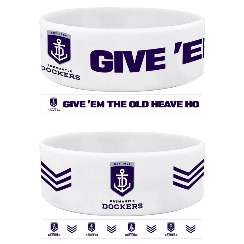 Fremantle Dockers Silicone Wrist Bands 2 Pack - Image 2