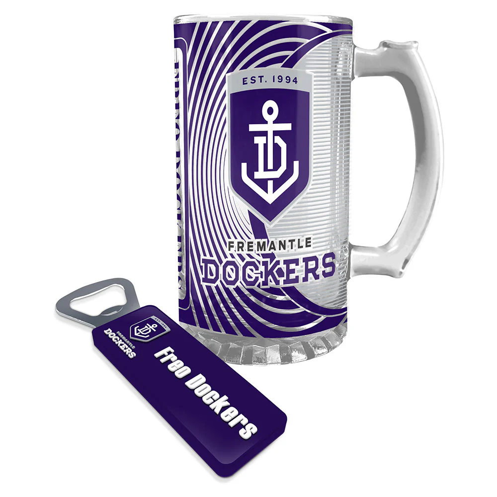 Fremantle Dockers Stein Glass Bottle Opener