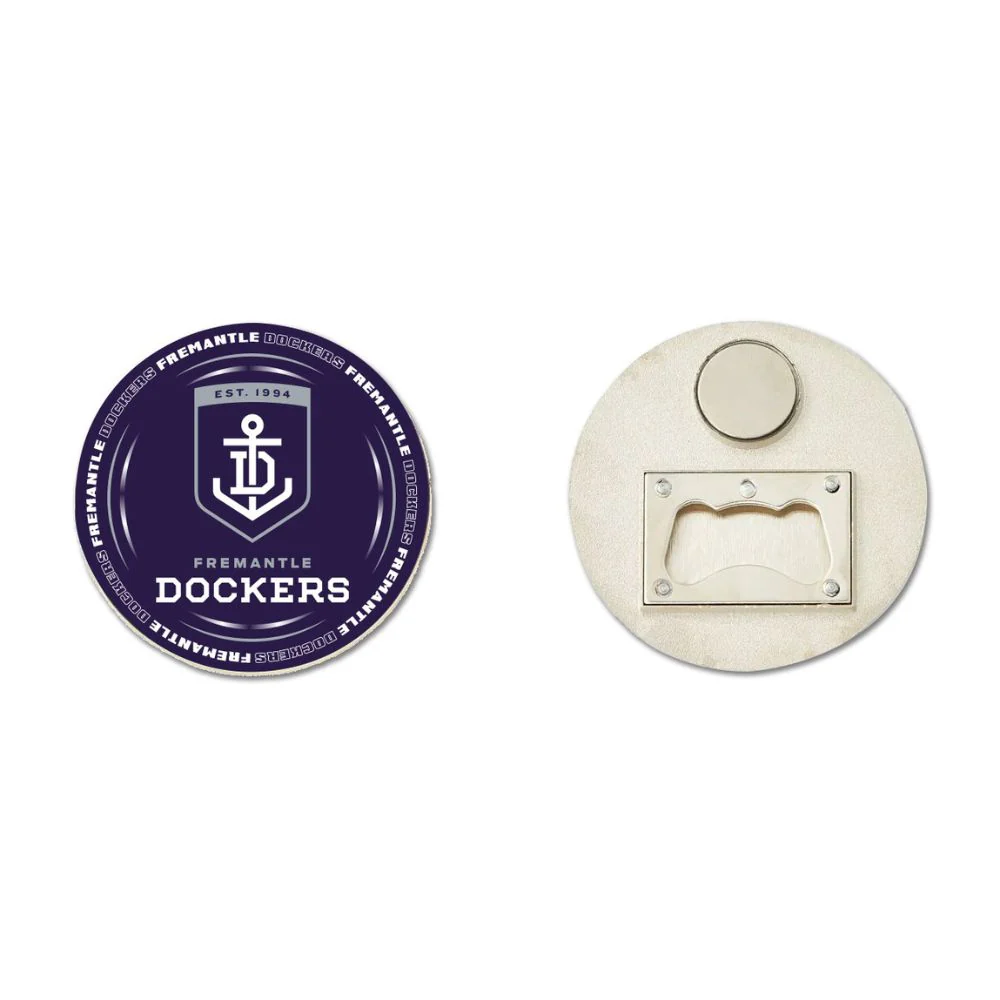 Fremantle Dockers Team Logo Bottle Opener Magnet