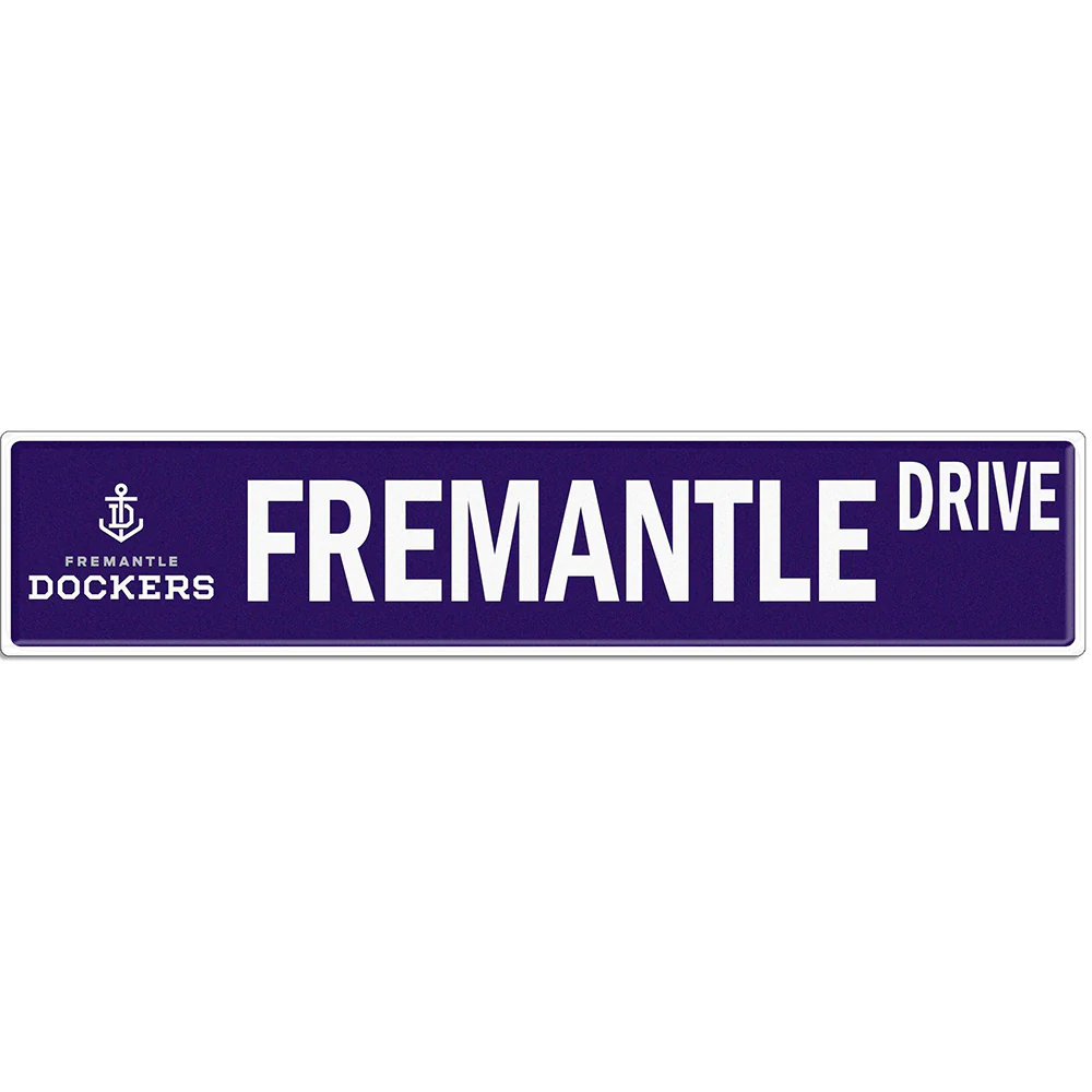 Fremantle Dockers Tin Street Sign