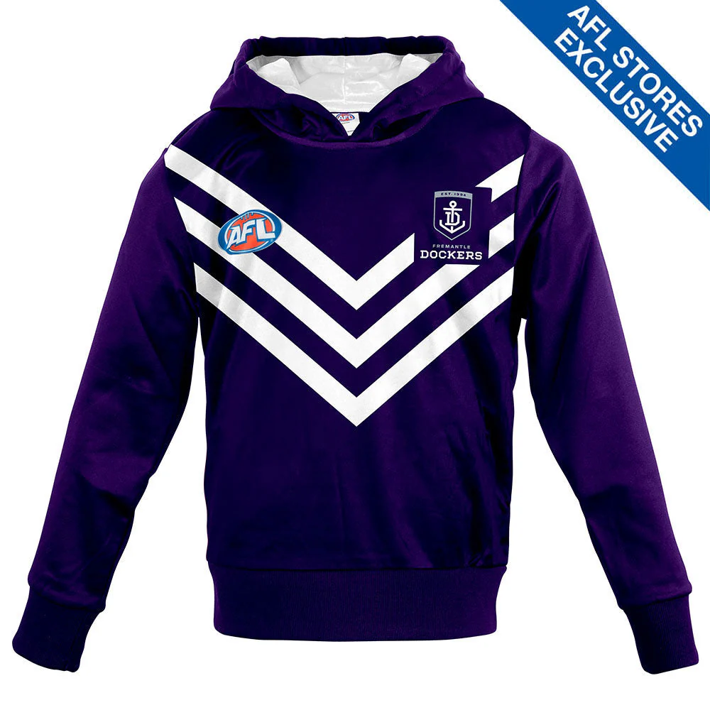Fremantle Dockers Youth Long-Sleeved Guernsey Hoody - Image 4