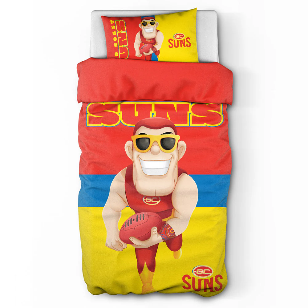 Gold Coast Suns Single Quilt Cover Set