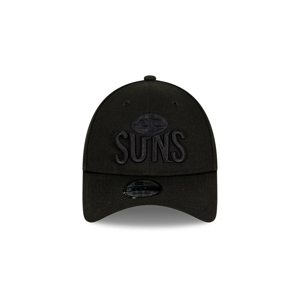 Gold Coast Suns New Era Black On Black 9forty Cap - Image 3