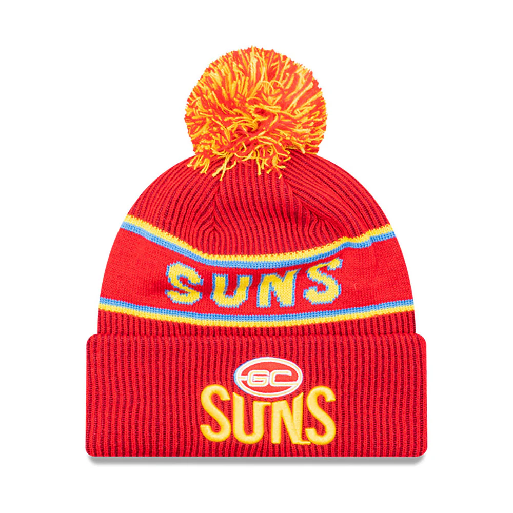 Gold Coast Suns New Era Wordmark Stripe Beanie