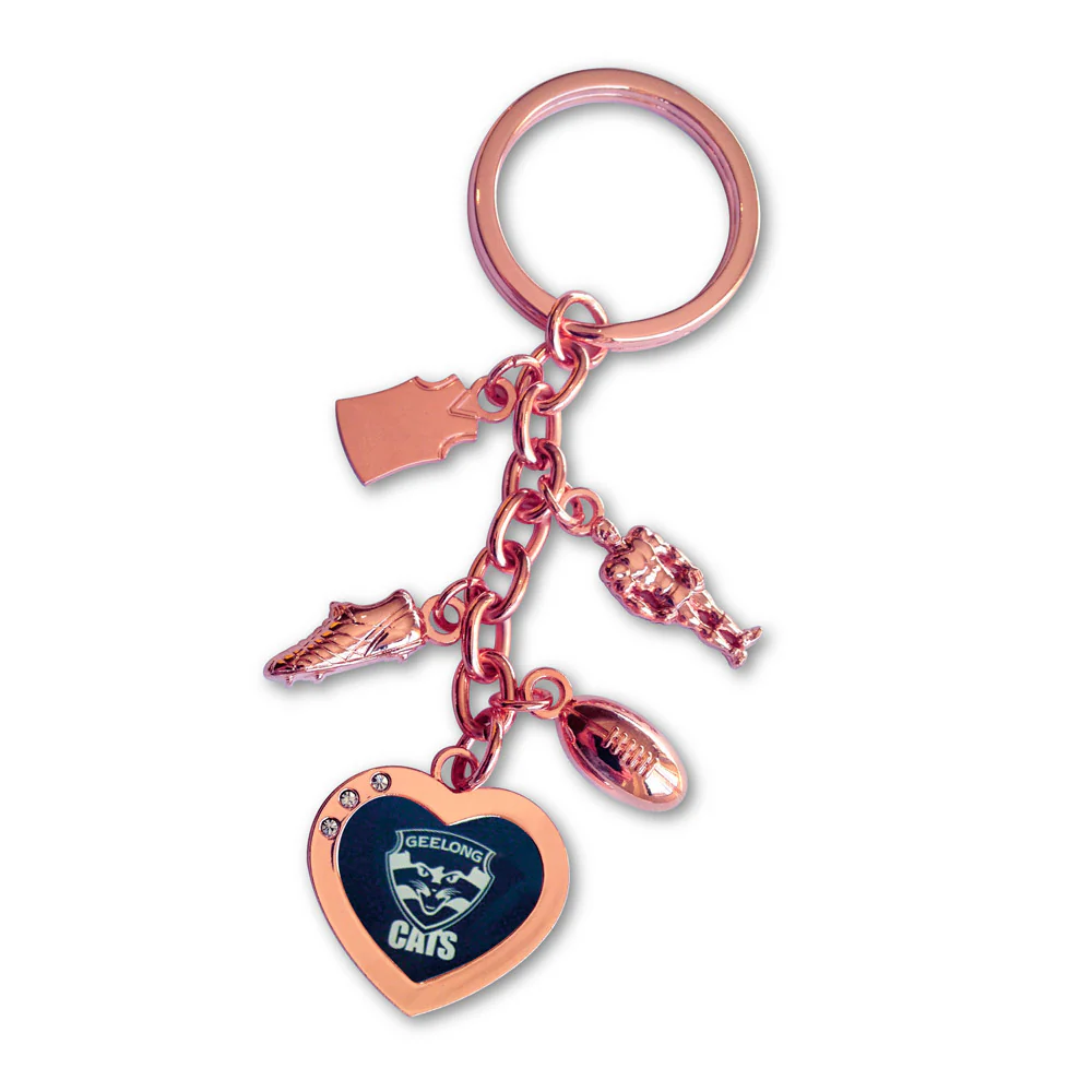 Geelong Cats Charm Keyring