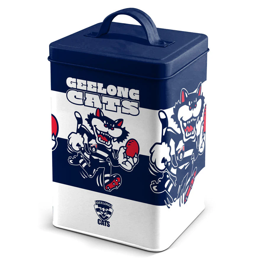 Geelong Cats Retro Mascot Cookie Tin