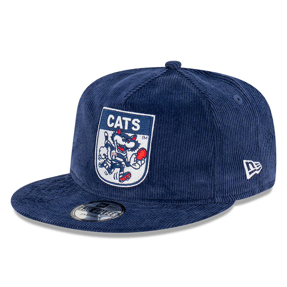 Geelong New Era Mascot Corduroy Golfer Cap