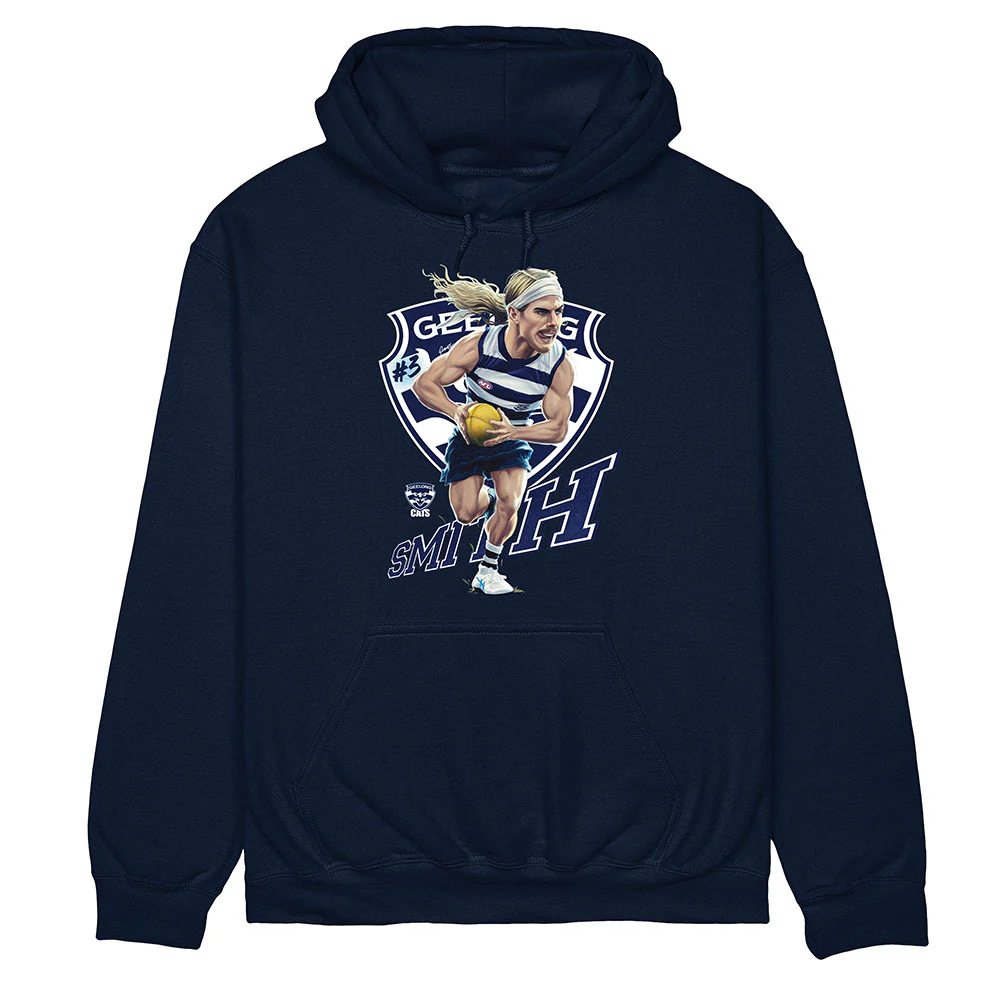 Geelong Cats Grange Adult Hoodie - Bailey Smith