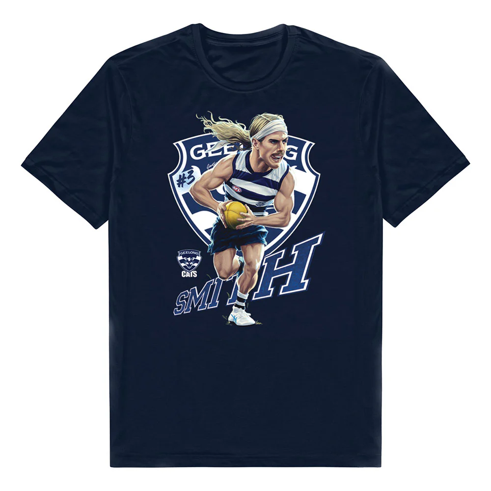 Geelong Cats Grange Adult Tee - Bailey Smith