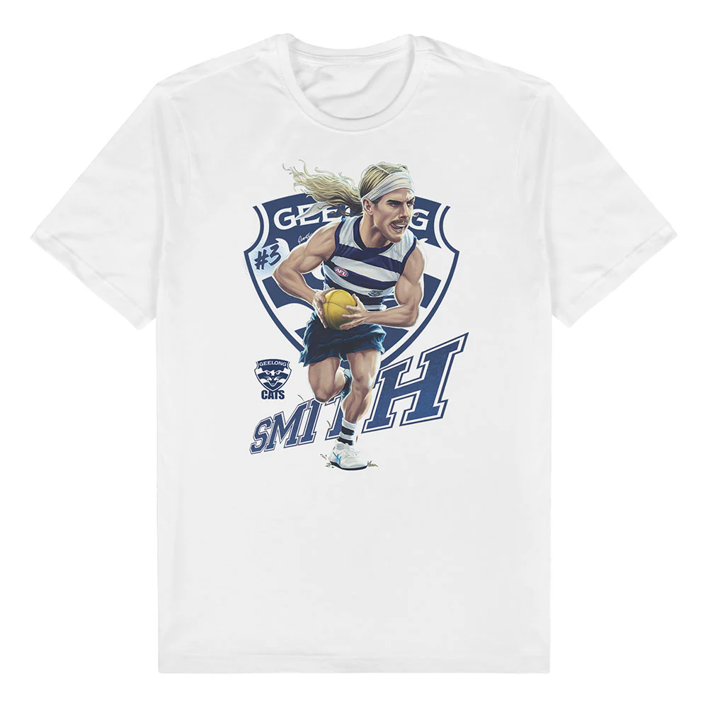 Geelong Cats Grange Adult Tee - Bailey Smith