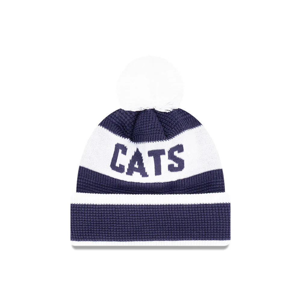 Geelong Cats New Era Waffle Wordmark Beanie - Image 2