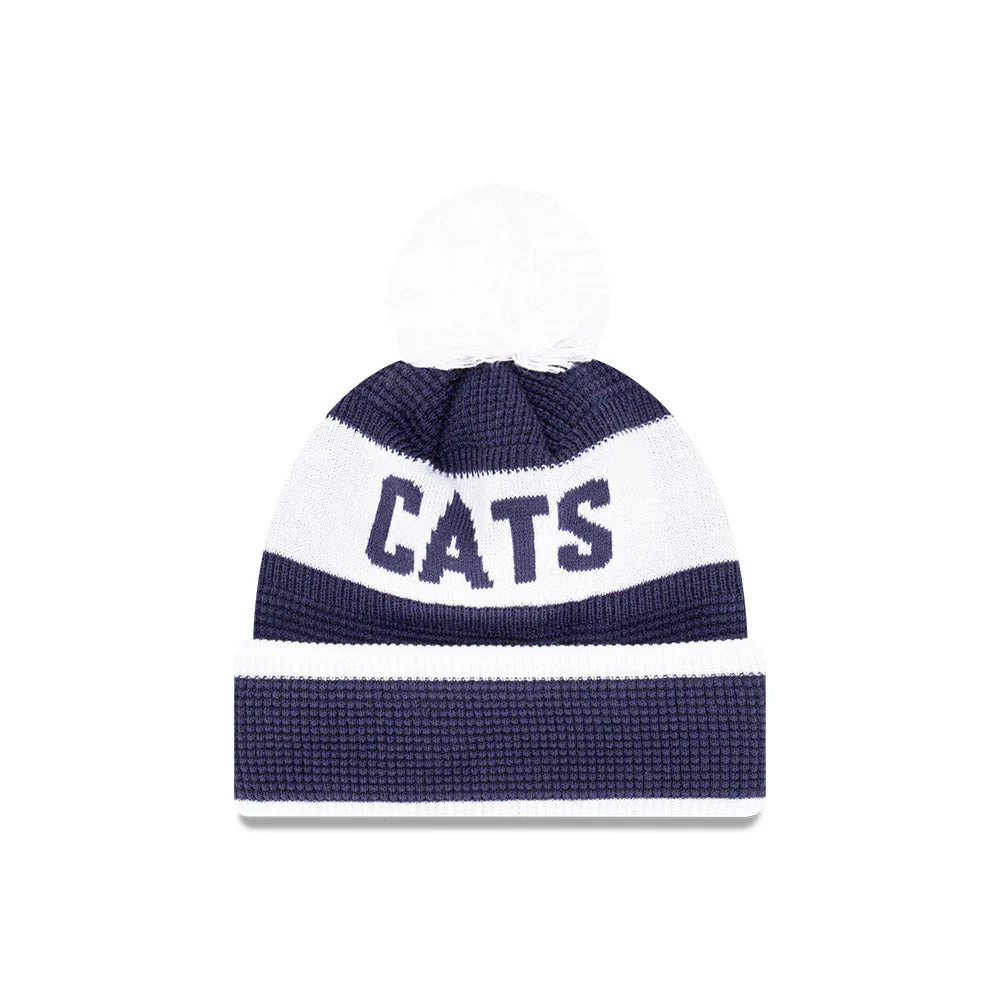 Geelong Cats New Era Waffle Wordmark Beanie - Image 4