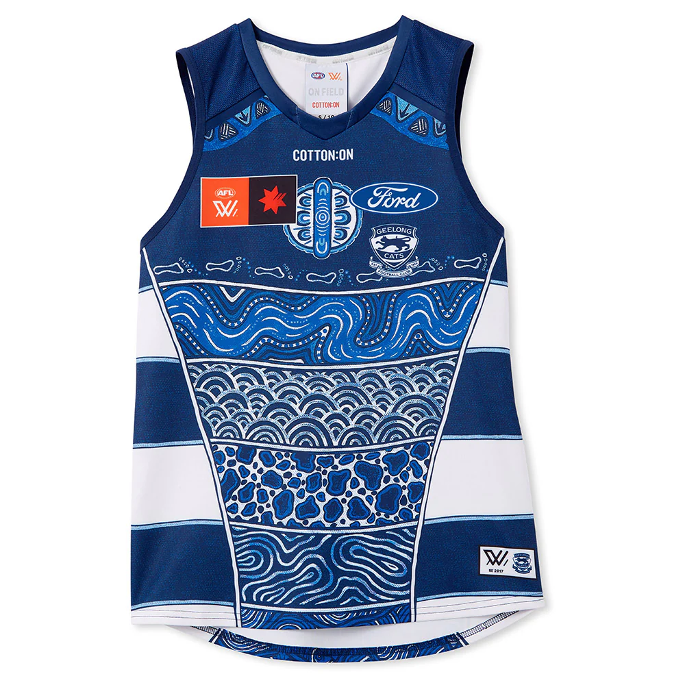 Geelong Cats Season 9 AFLW Authentic Indigenous Guernsey