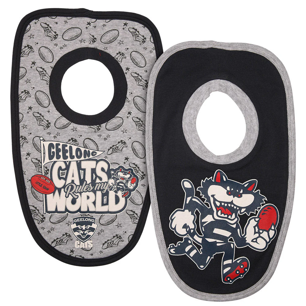 Geelong Cats 2 Pack Babies Bibs - Image 2