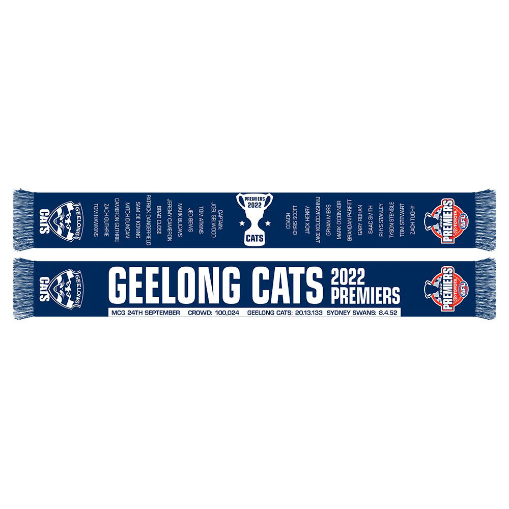 Geelong Cats 2022 Premiers Scarf - Image 4