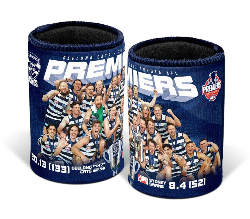 Geelong Cats 2022 Premiers Team Can Cooler - Image 2