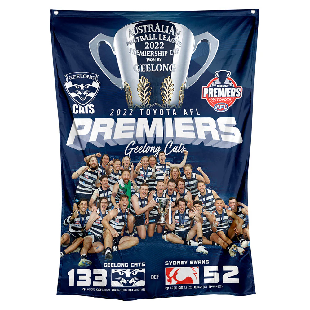 Geelong Cats 2022 Premiers Wall Flag - Image 2