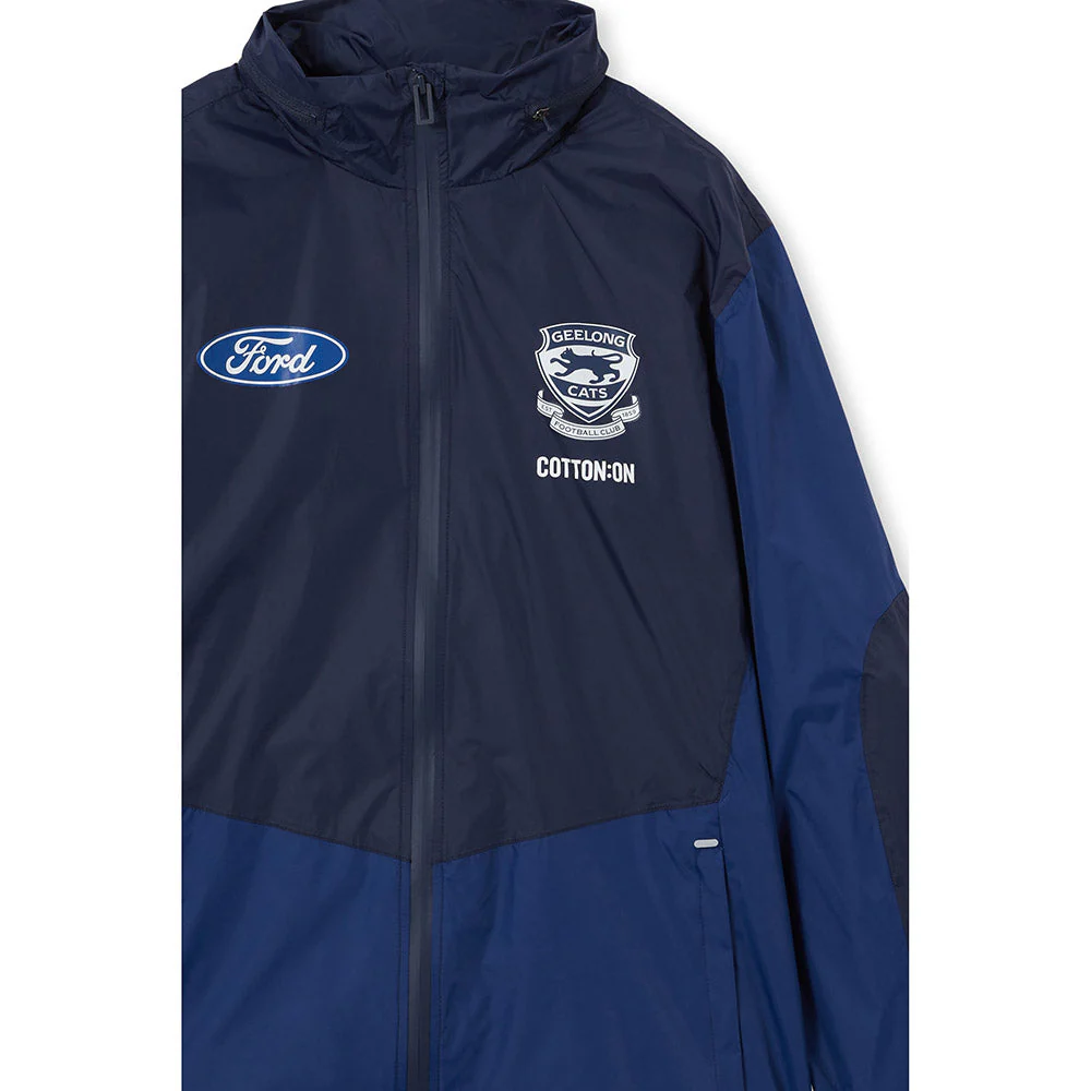 Geelong Cats 2024 Authentic Adults Wet Weather Jacket - Image 4