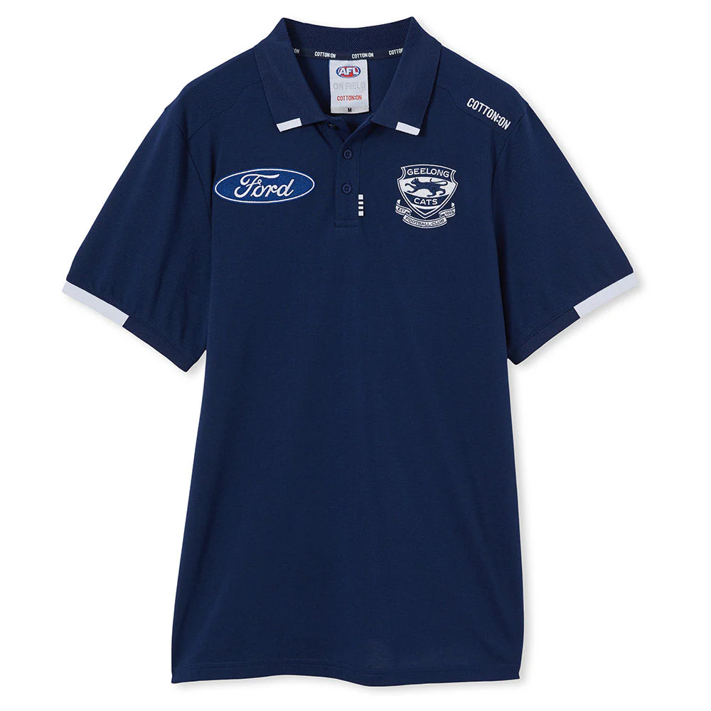 Geelong Cats 2024 Authentic Mens Media Polo - Image 5