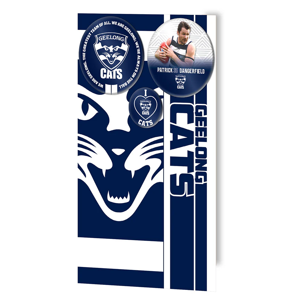 Geelong Cats 3-Badge Card