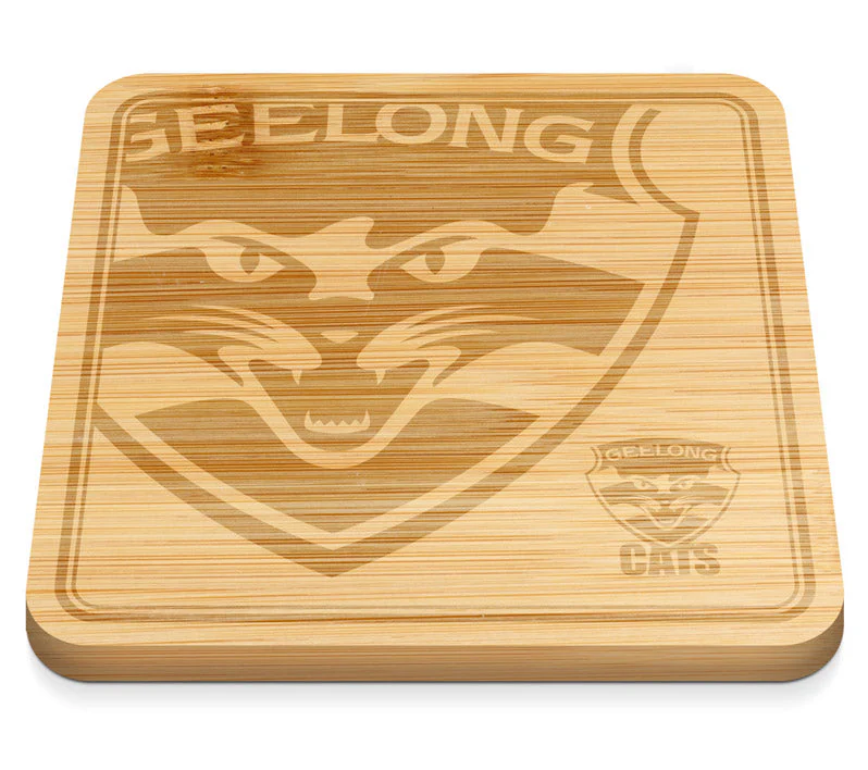 Geelong Cats 35cm Square Bamboo Cheese Board
