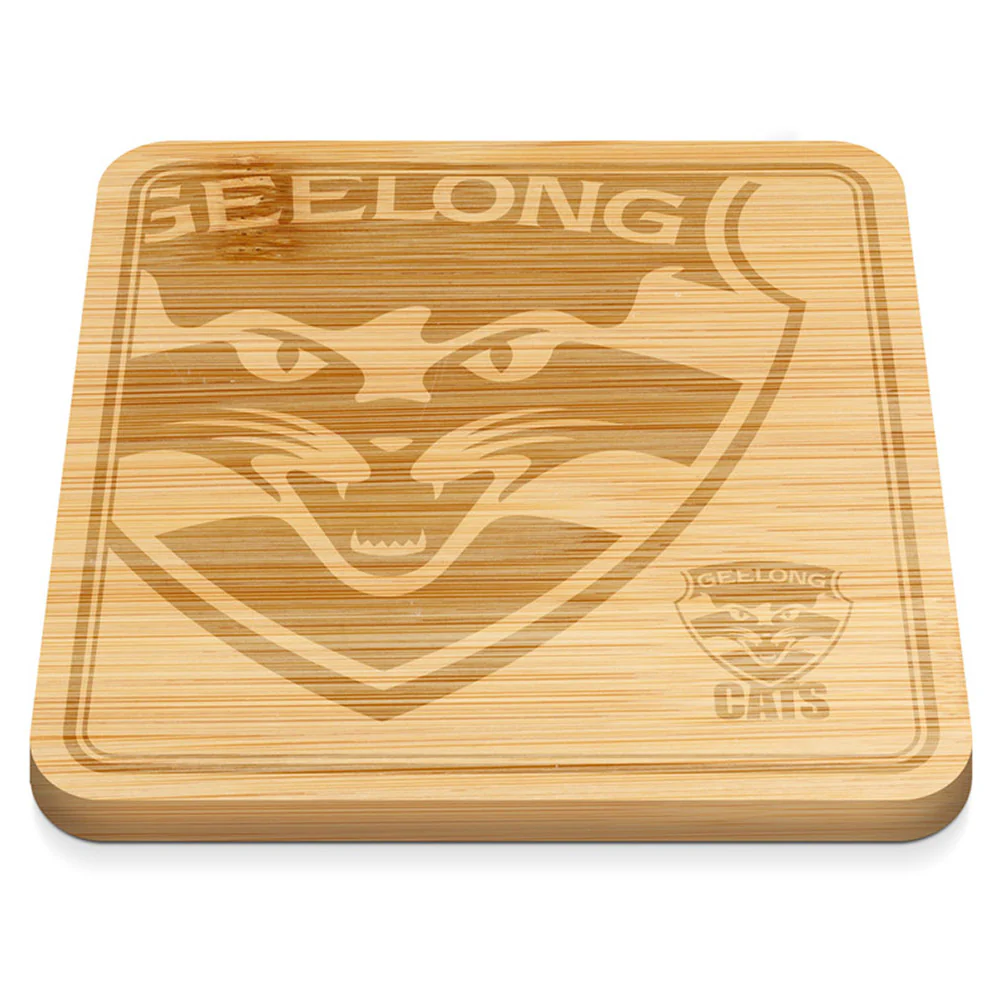 Geelong Cats 35cm Square Bamboo Cheese Board - Image 2