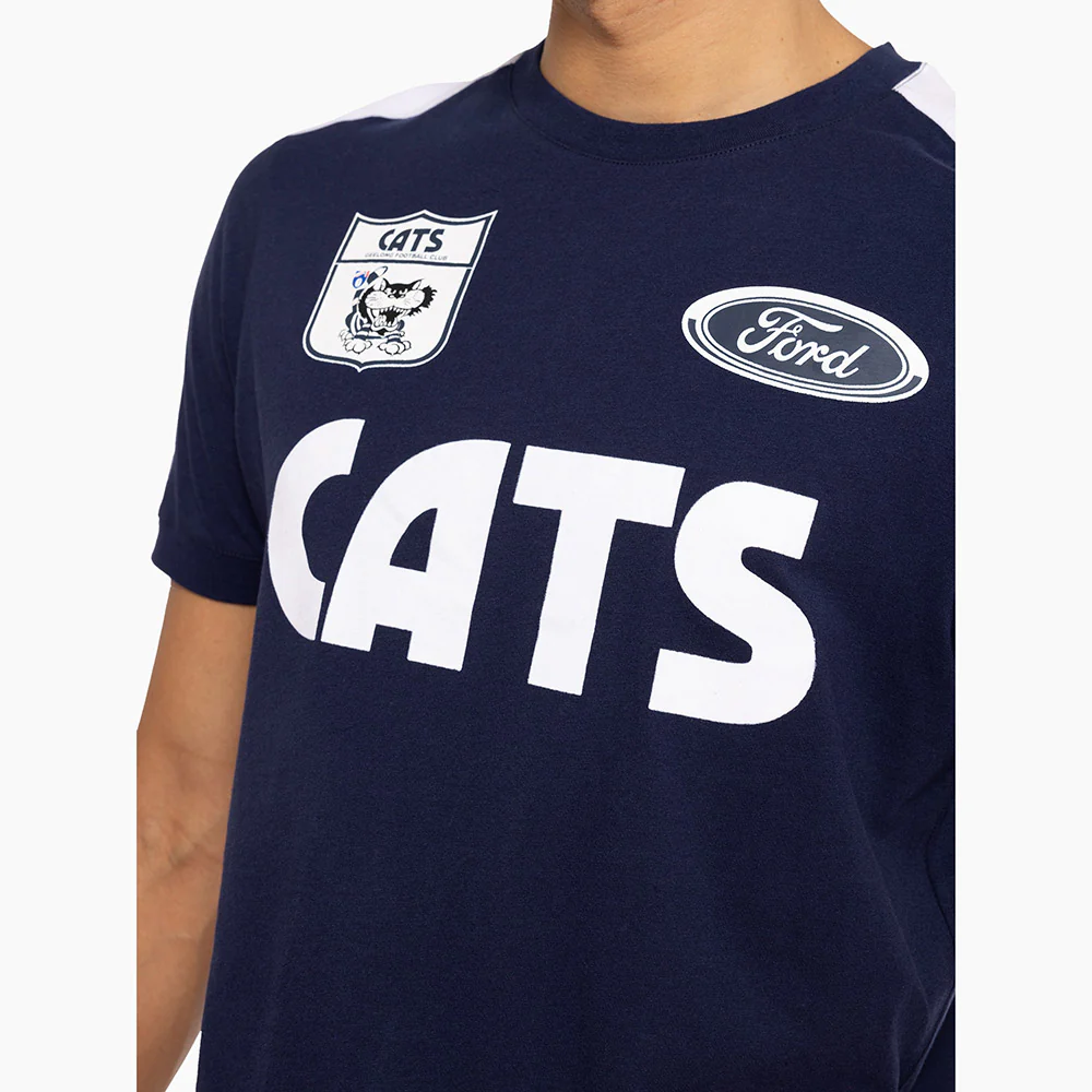Geelong Cats Adult Throwback Tee - Image 4