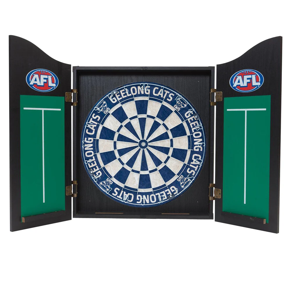 Geelong Cats Dartboard In Cabinet
