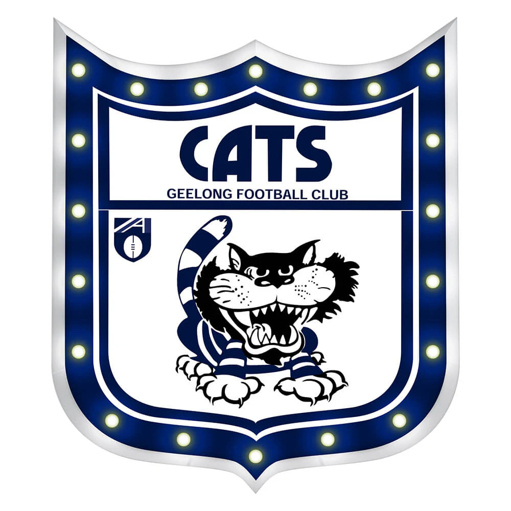 Geelong Cats First 18 Light-Up Sign